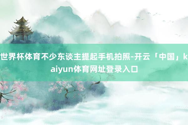 世界杯体育不少东谈主提起手机拍照-开云「中国」kaiyun体育网址登录入口